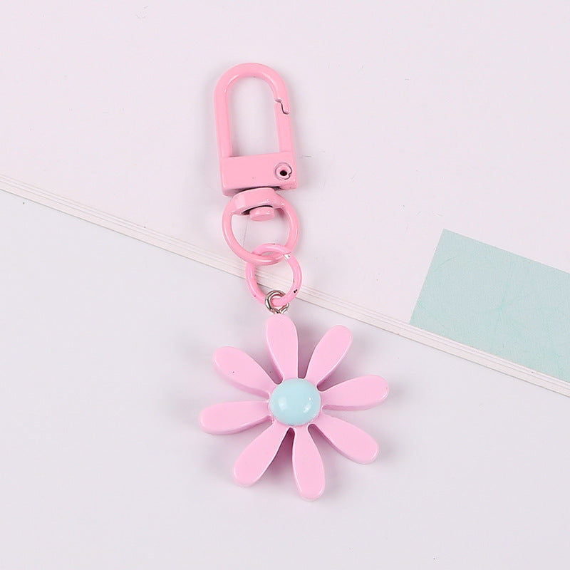 Daisy Flower Keychain Charm - Cute Bag, Phone & Case Accessory