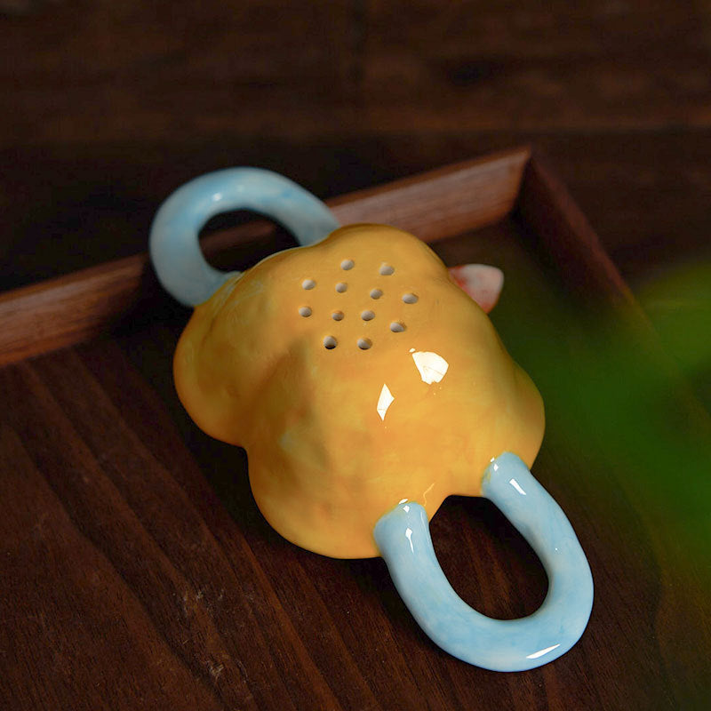 Ceramic Flower-Shaped Tea Filter - Creative Loose Leaf Tea Strainer