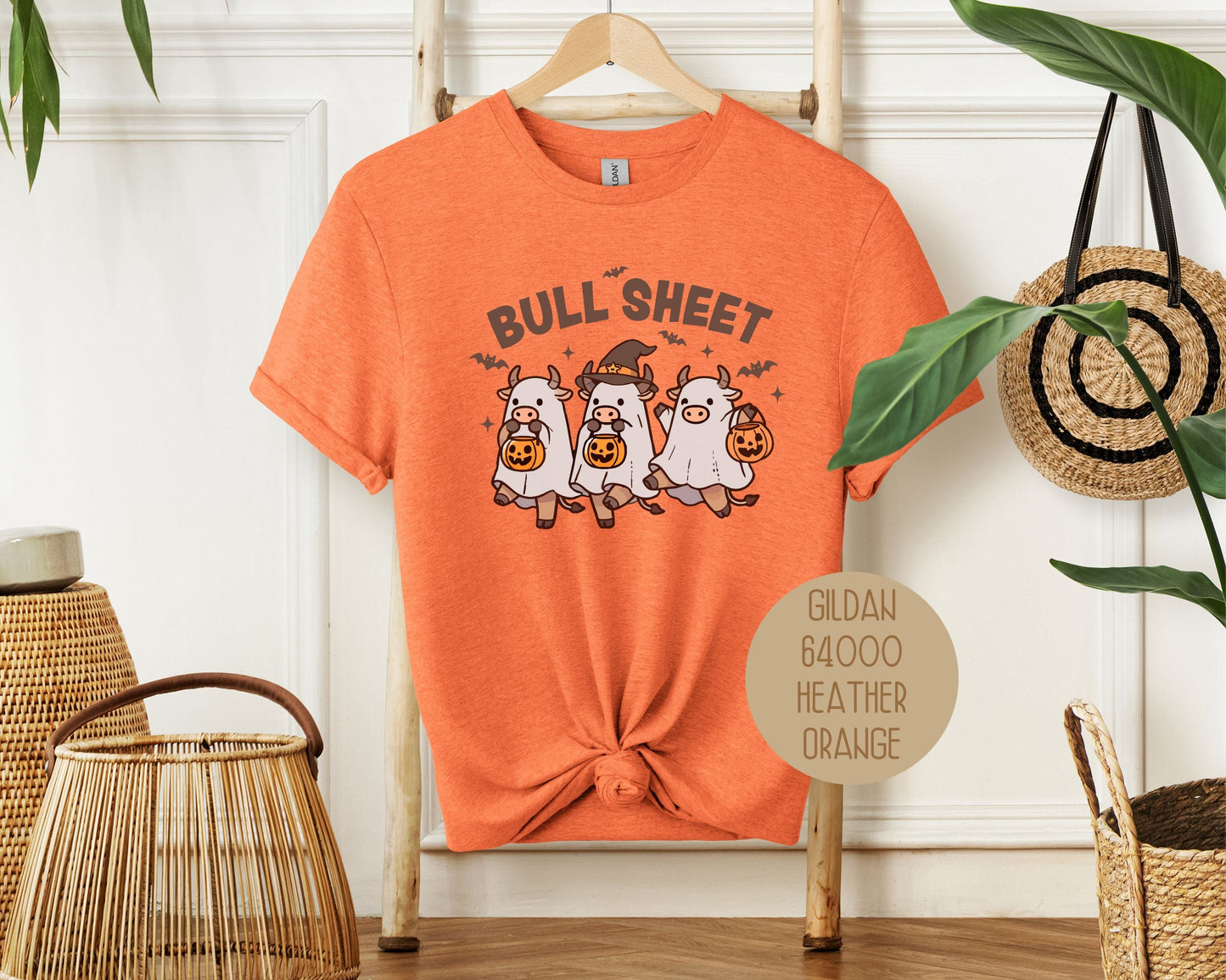 Bull Sheet Cute Ghost Cow Shirt-1