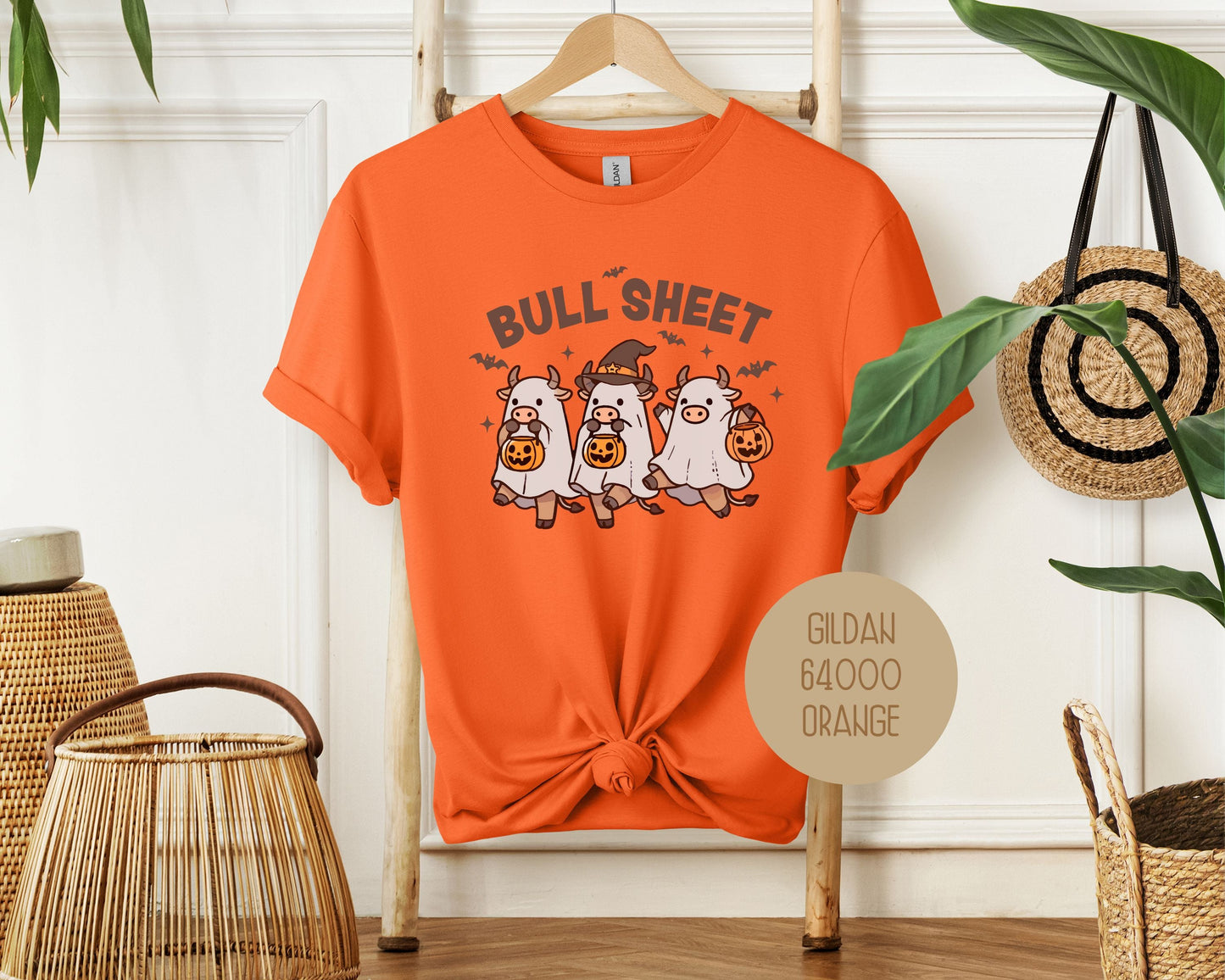 Bull Sheet Cute Ghost Cow Shirt-6