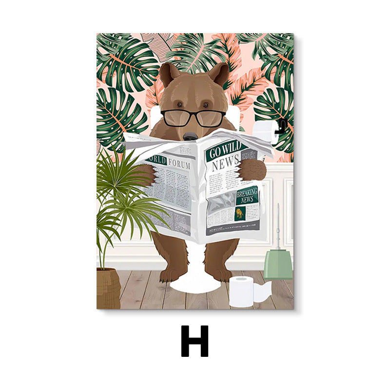 Nordic Style Floral & Animal Canvas Wall Art - Modern Hanging Prints