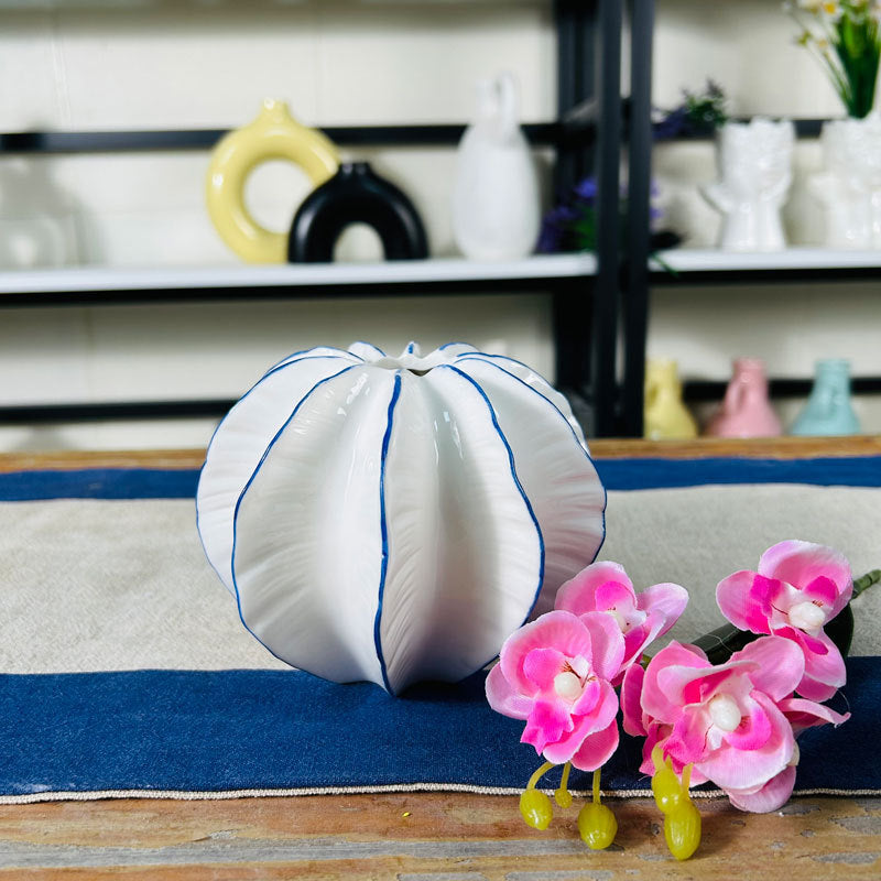 Modern White Ceramic Sculptural Vase - Small & Large Sizes