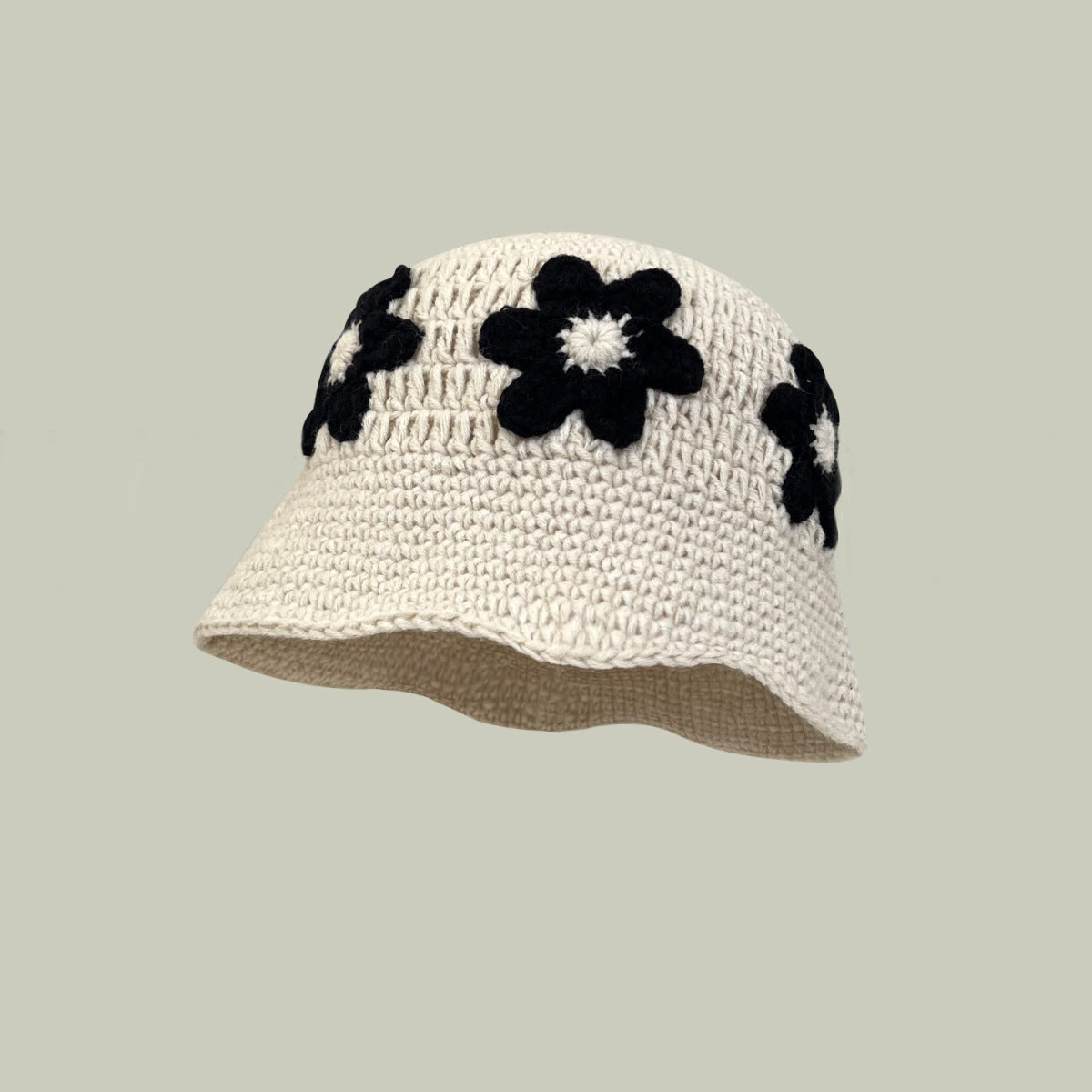 Handmade Crochet Flower Bucket Hat - Retro Boho Style