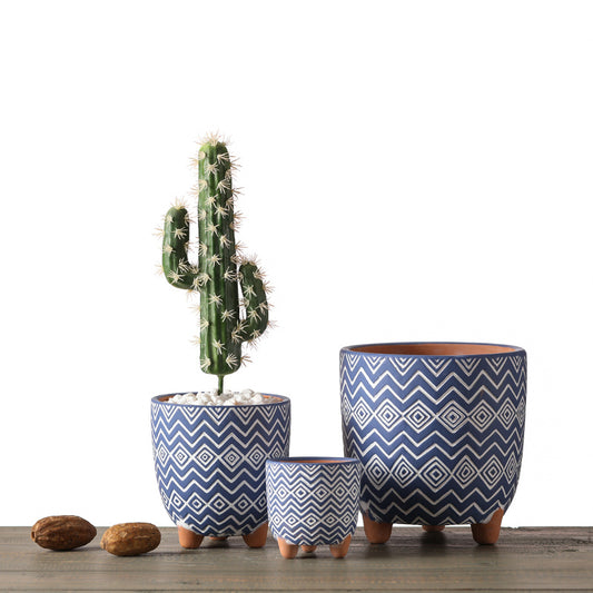 Terracotta Three-Legged Flower Pot - Nordic Modern Planter