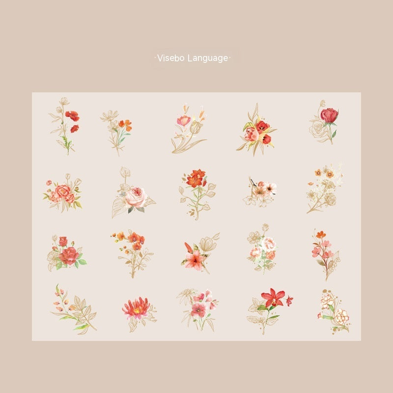 Dreamy Floral Sticker Set - Roaming Garden Series (6 Sheets)