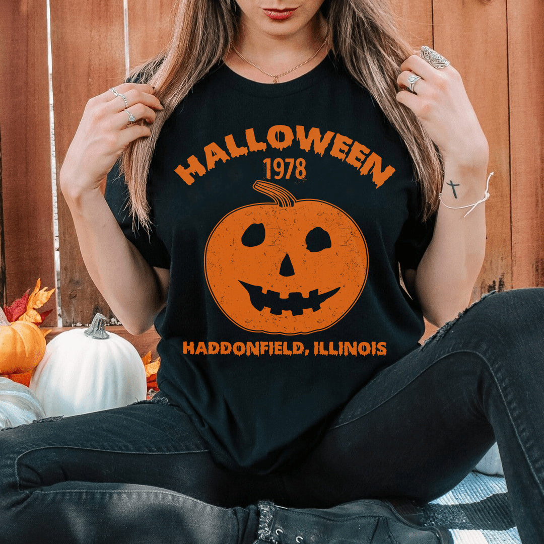 Vintage Halloween 1978 Pumpkin T-Shirt - Retro Horror Graphic Tee