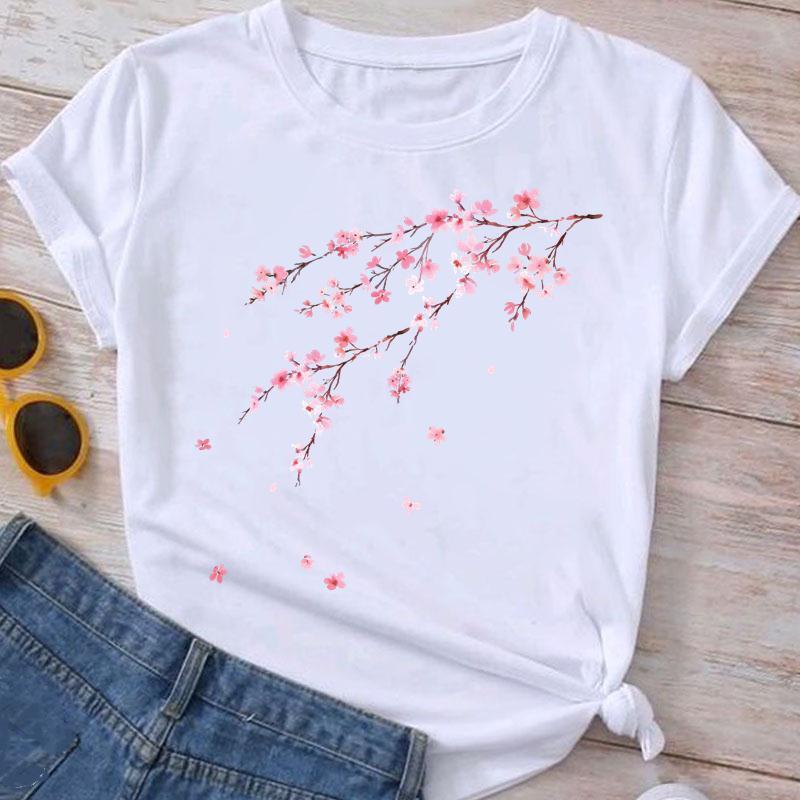 Boho Graphic T-Shirt - Nature, Floral & Eiffel Tower Print Tees