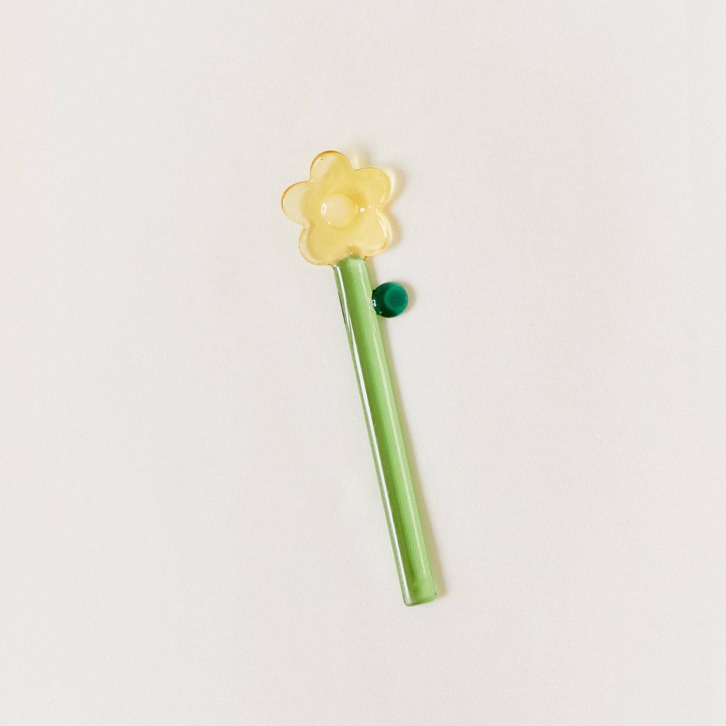 Handmade Glass Flower Stirring Spoon - Borosilicate Heat-Resistant Drink & Dessert Spoon (2 Sizes)