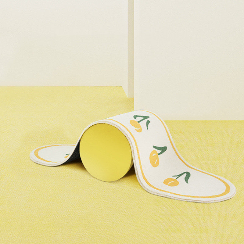 Floral Oval Rug - Soft Polyester Carpet for Bedroom, Hallway, or Bedside Accent