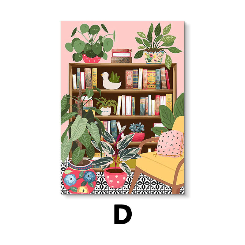 Nordic Style Floral & Animal Canvas Wall Art - Modern Hanging Prints