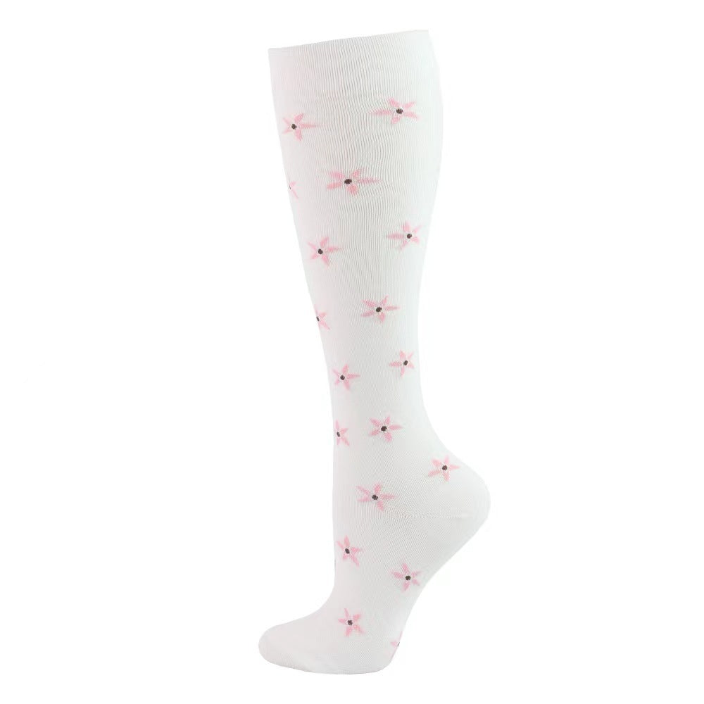 Floral Compression Socks - Women's & Men's Sports Support Stockings