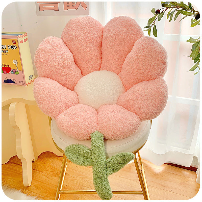 Plush Flower-Shaped Cushion - Cute & Cozy Floor or Chair Pillow