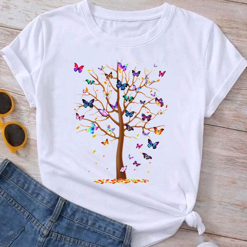 Boho Graphic T-Shirt - Nature, Floral & Eiffel Tower Print Tees