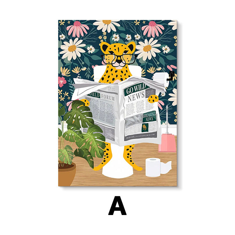 Nordic Style Floral & Animal Canvas Wall Art - Modern Hanging Prints