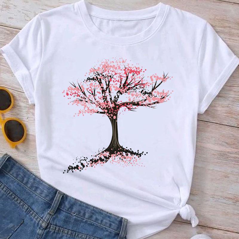 Boho Graphic T-Shirt - Nature, Floral & Eiffel Tower Print Tees
