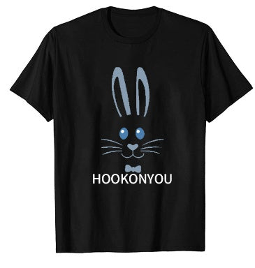 Cute Graphic T-Shirt - Flower Crown Pig / Bunny Print Tee