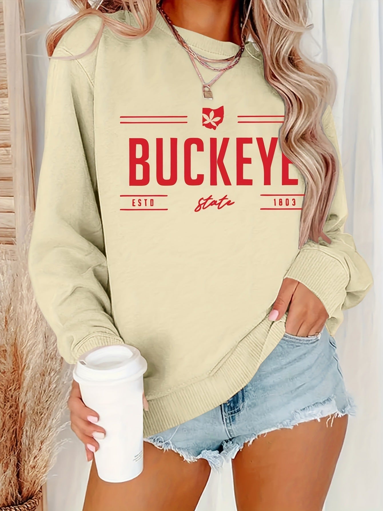 Buckeye State Crewneck Sweatshirt - Ohio Graphic Pullover