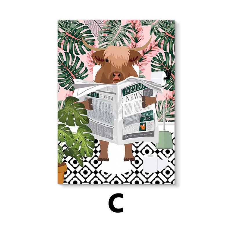 Nordic Style Floral & Animal Canvas Wall Art - Modern Hanging Prints