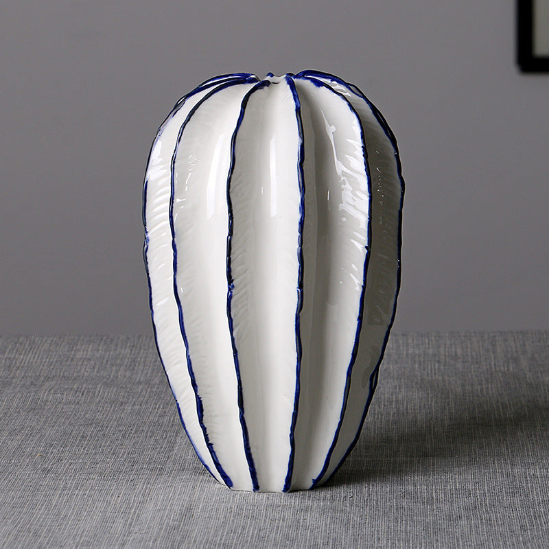 Modern White Ceramic Sculptural Vase - Small & Large Sizes