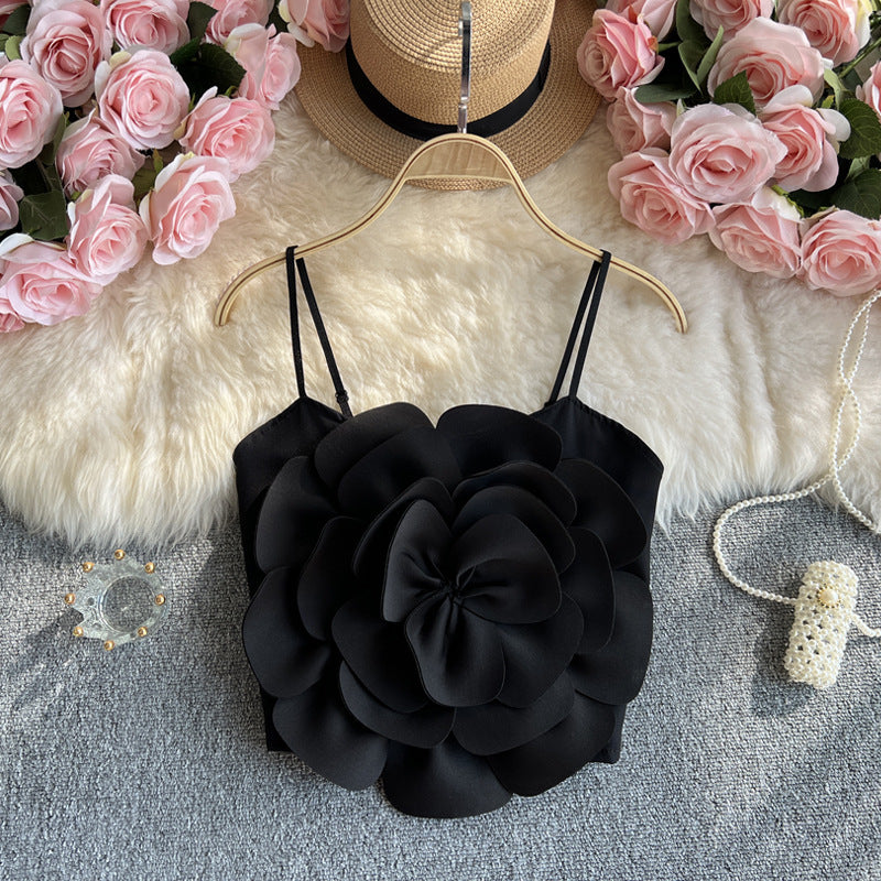 3D Floral Camisole Top - Bold Statement Flower Tank For Women