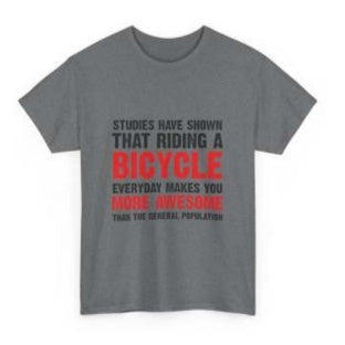 Funny Bicycle Rider Graphic Tee - "More Awesome" Cycling T-Shirt