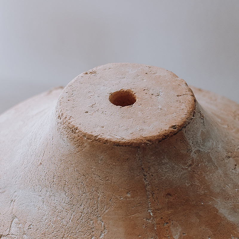 Red Ceramic Pedestal Flower Pot - Modern Planter with Drainage Tray