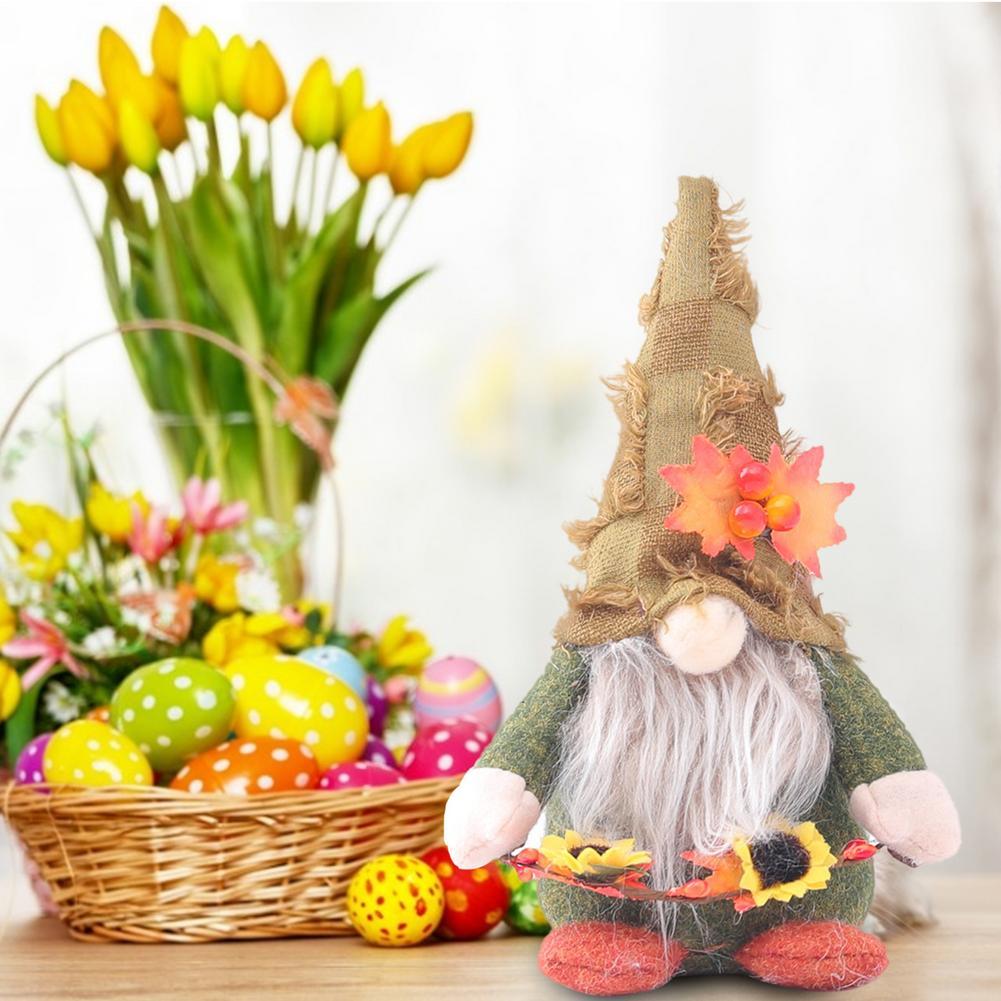 Sunflower Faceless Gnome Doll - Flower & Berry Decorative Plush Ornament