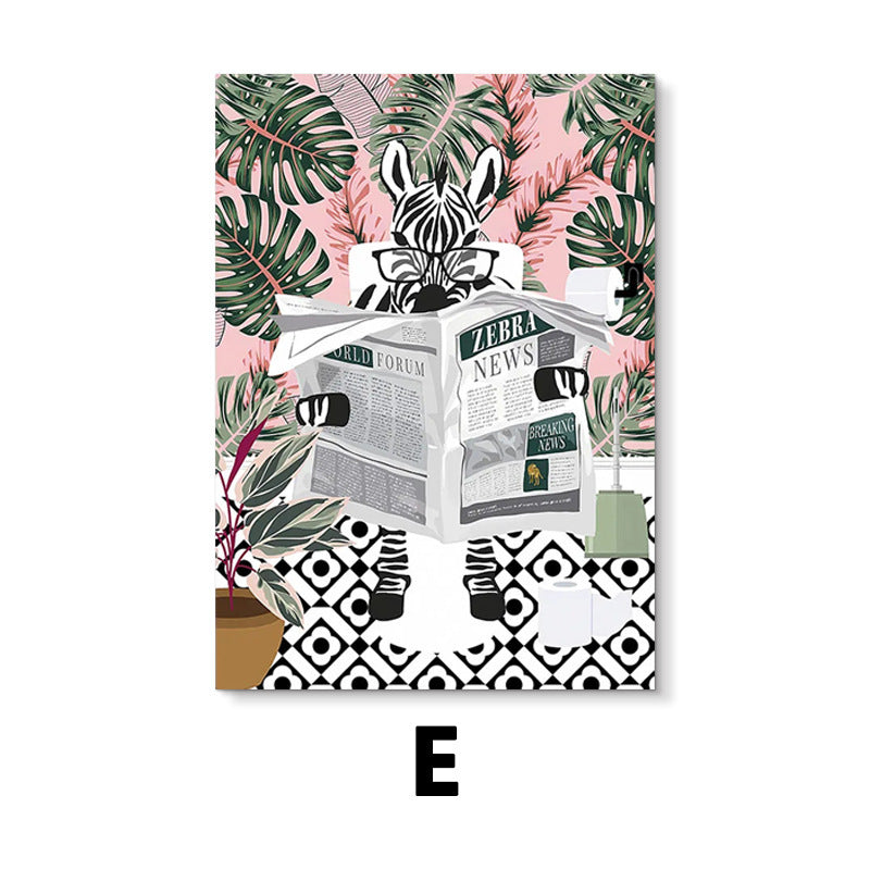 Nordic Style Floral & Animal Canvas Wall Art - Modern Hanging Prints