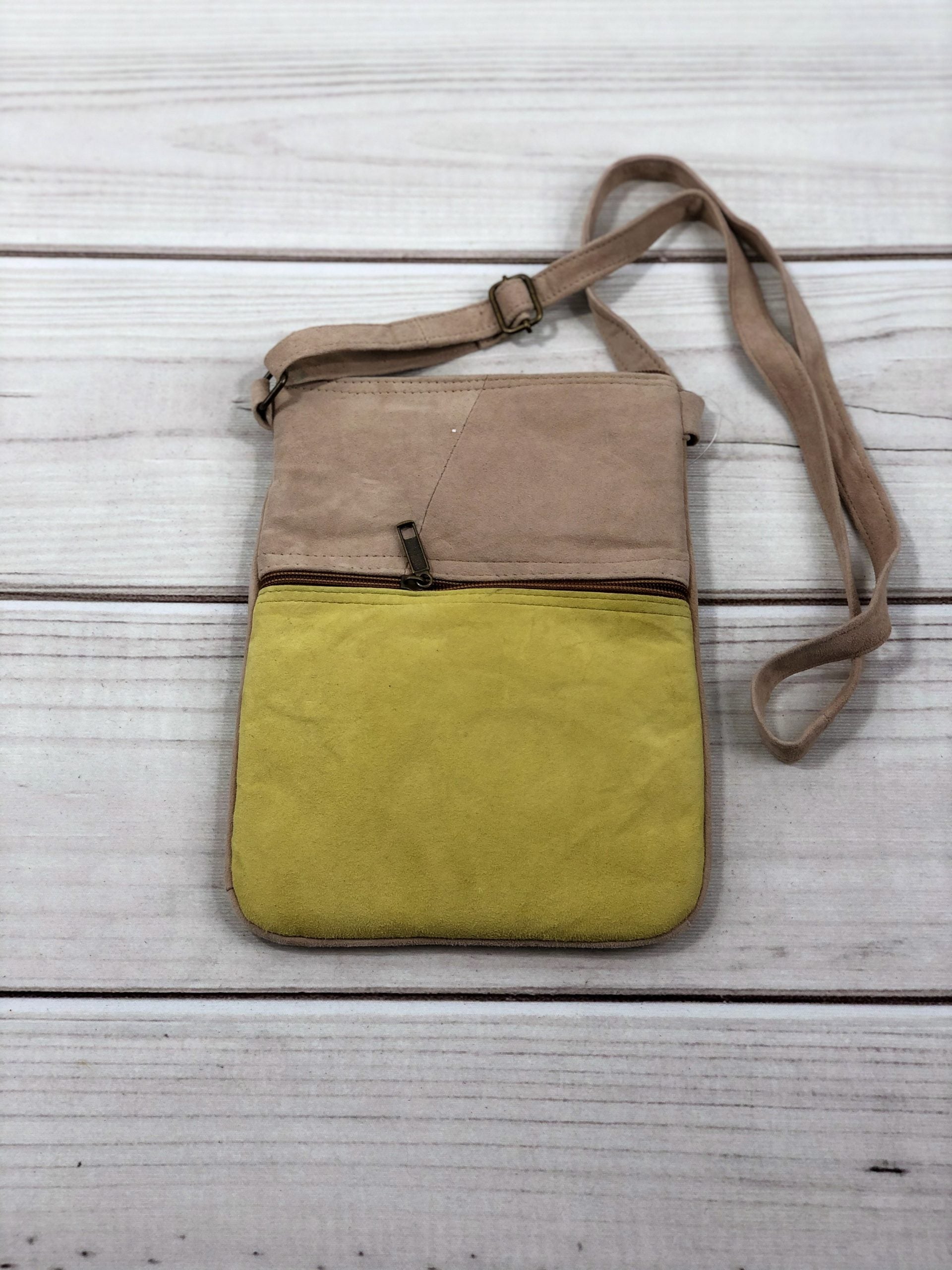 Suede Embroidered Five Zipper Cross-Body Bag-3