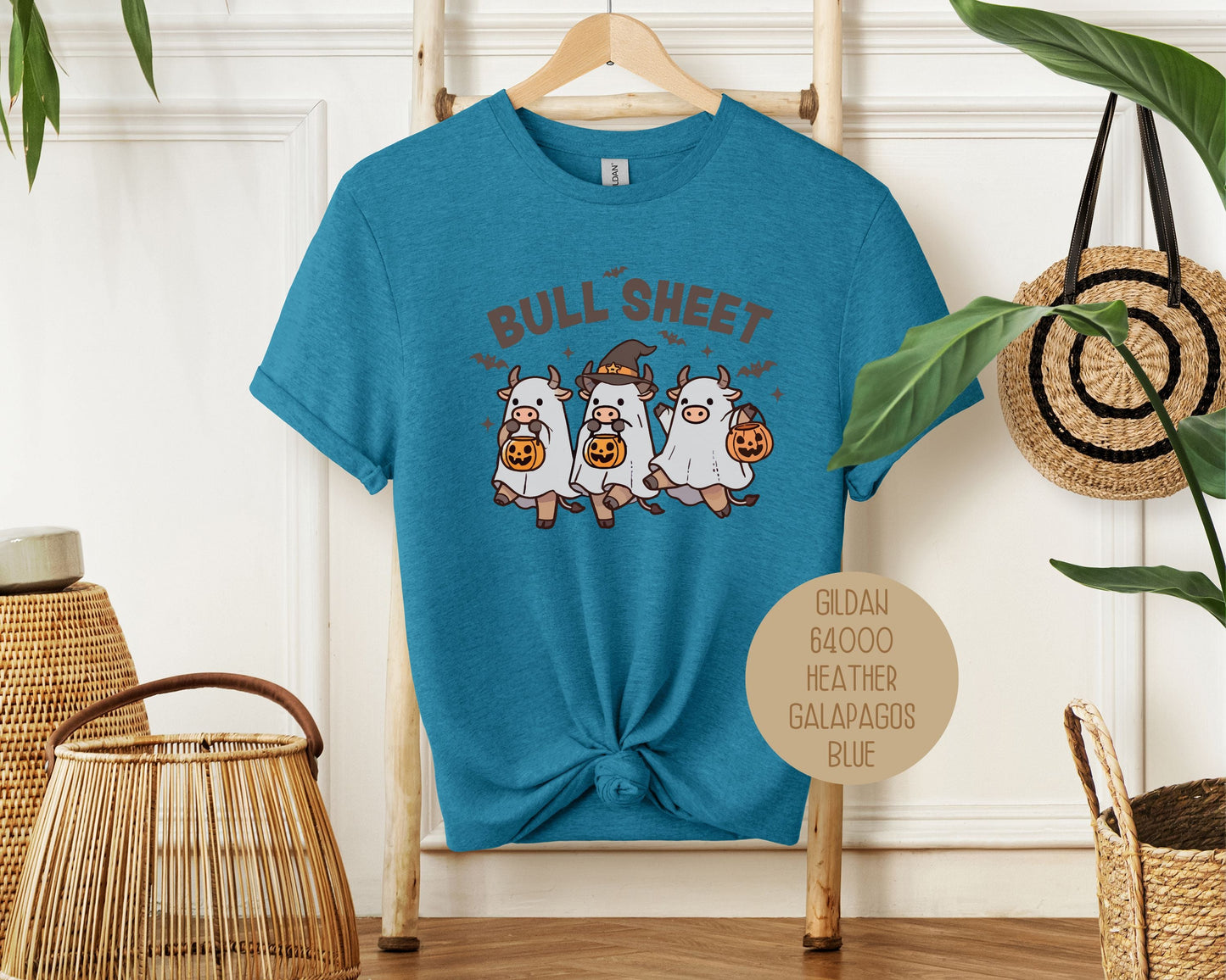 Bull Sheet Cute Ghost Cow Shirt-2