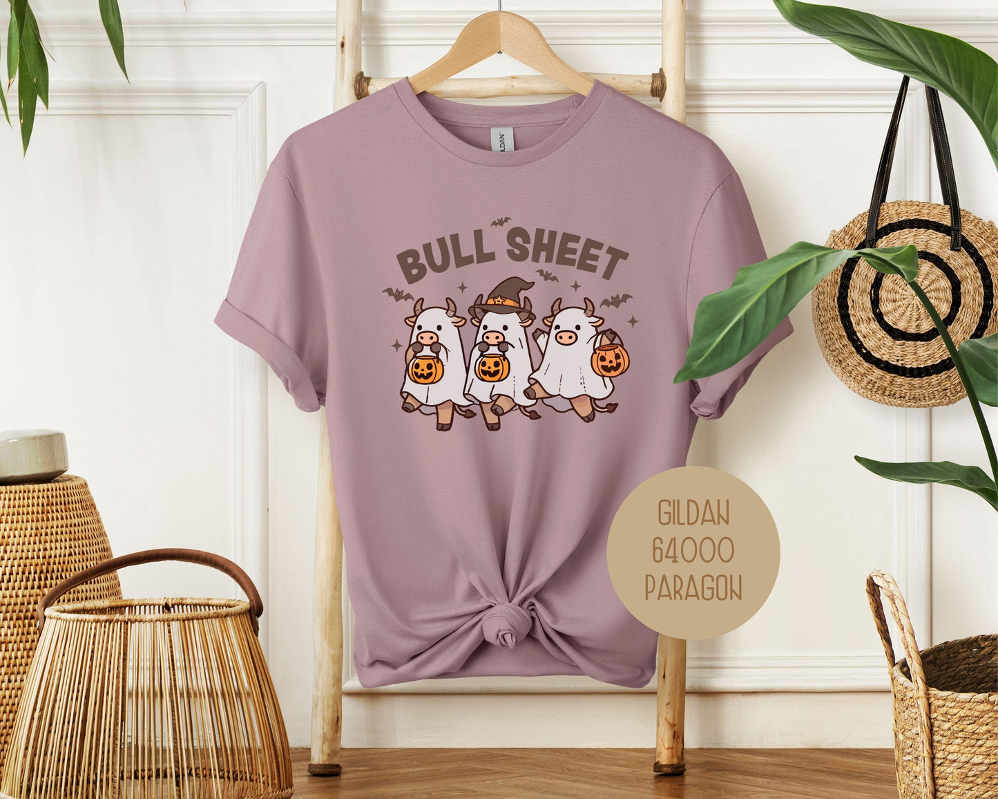 Bull Sheet Cute Ghost Cow Shirt-7