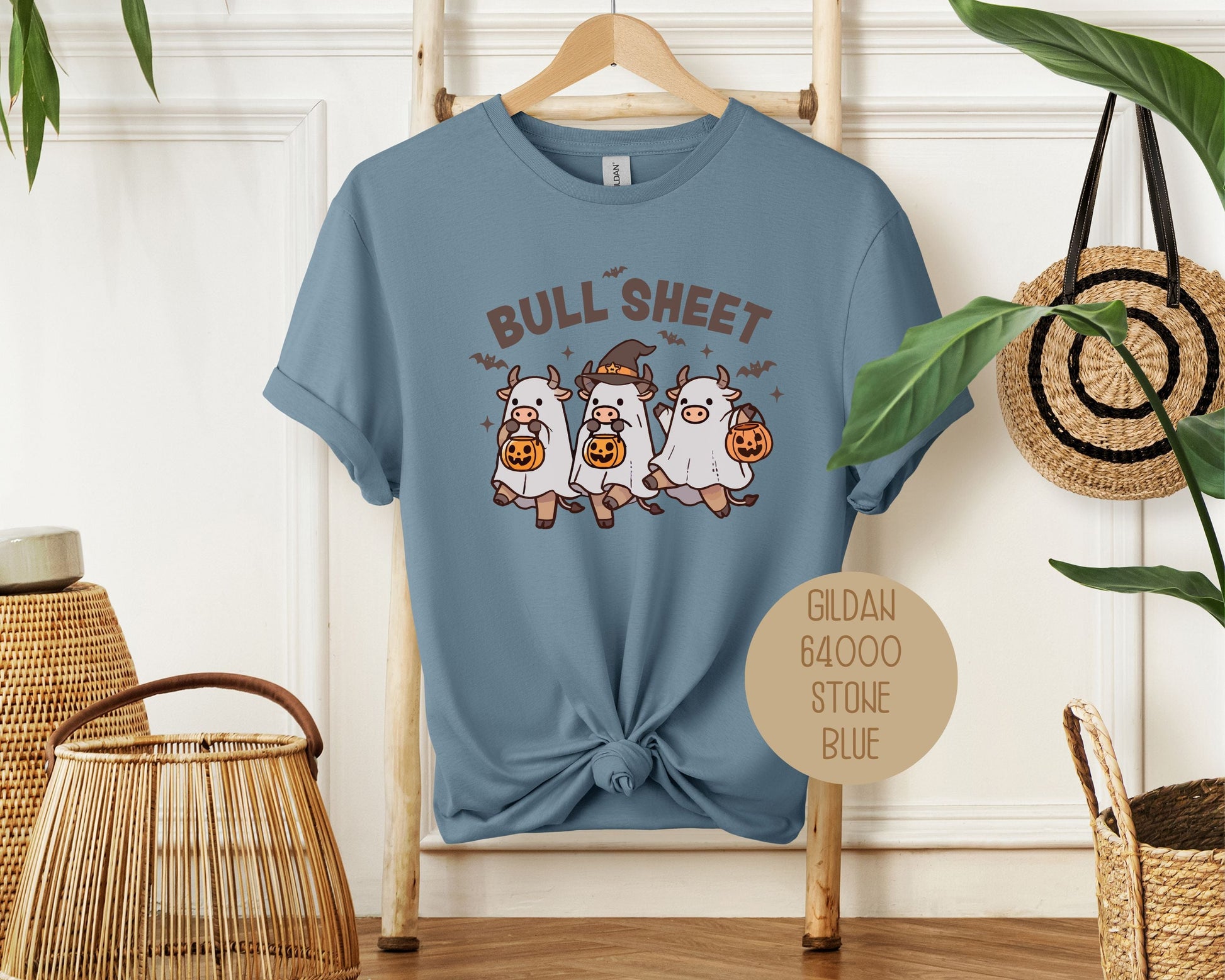 Bull Sheet Cute Ghost Cow Shirt-0