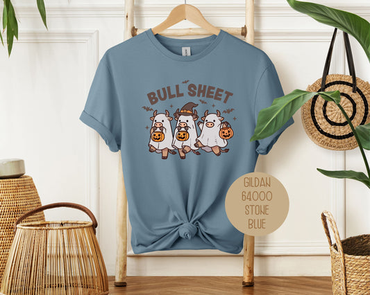Bull Sheet Cute Ghost Cow Shirt-0