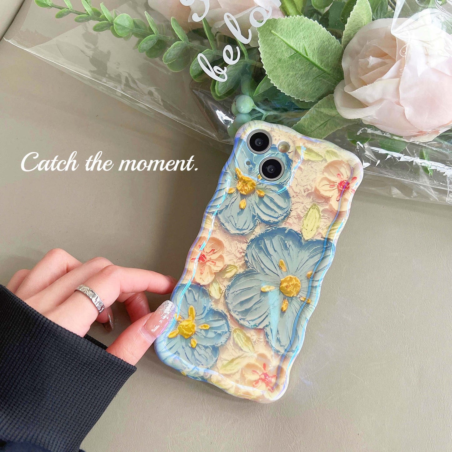 Oil Painting Flower Phone Case - Colorful Floral Protective Cover