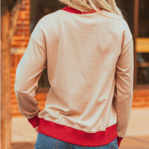 Game Day Oversized Sweatshirt - Casual Cozy Football Season Pullover