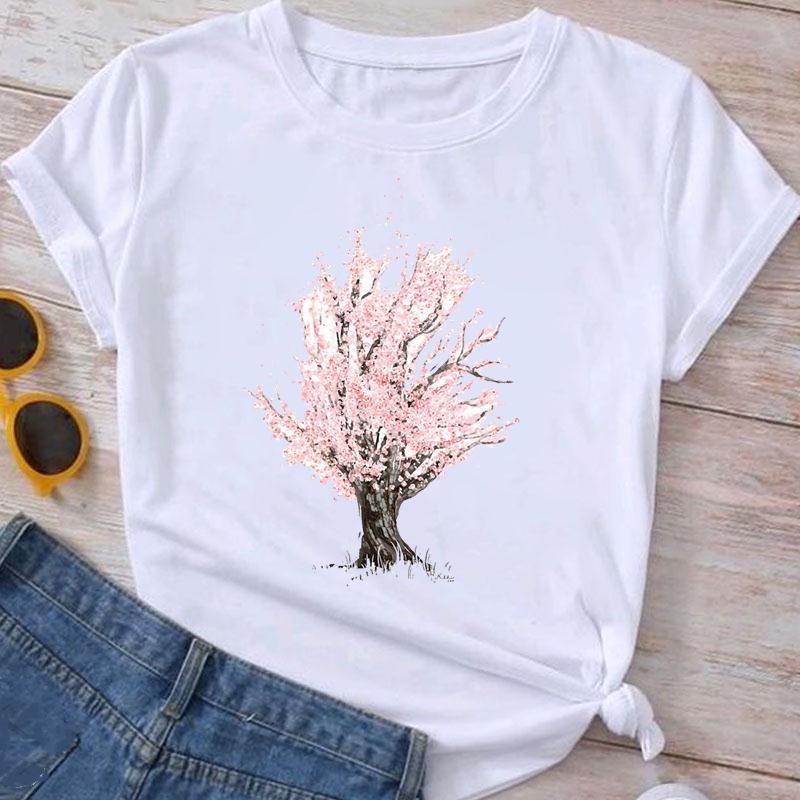 Boho Graphic T-Shirt - Nature, Floral & Eiffel Tower Print Tees