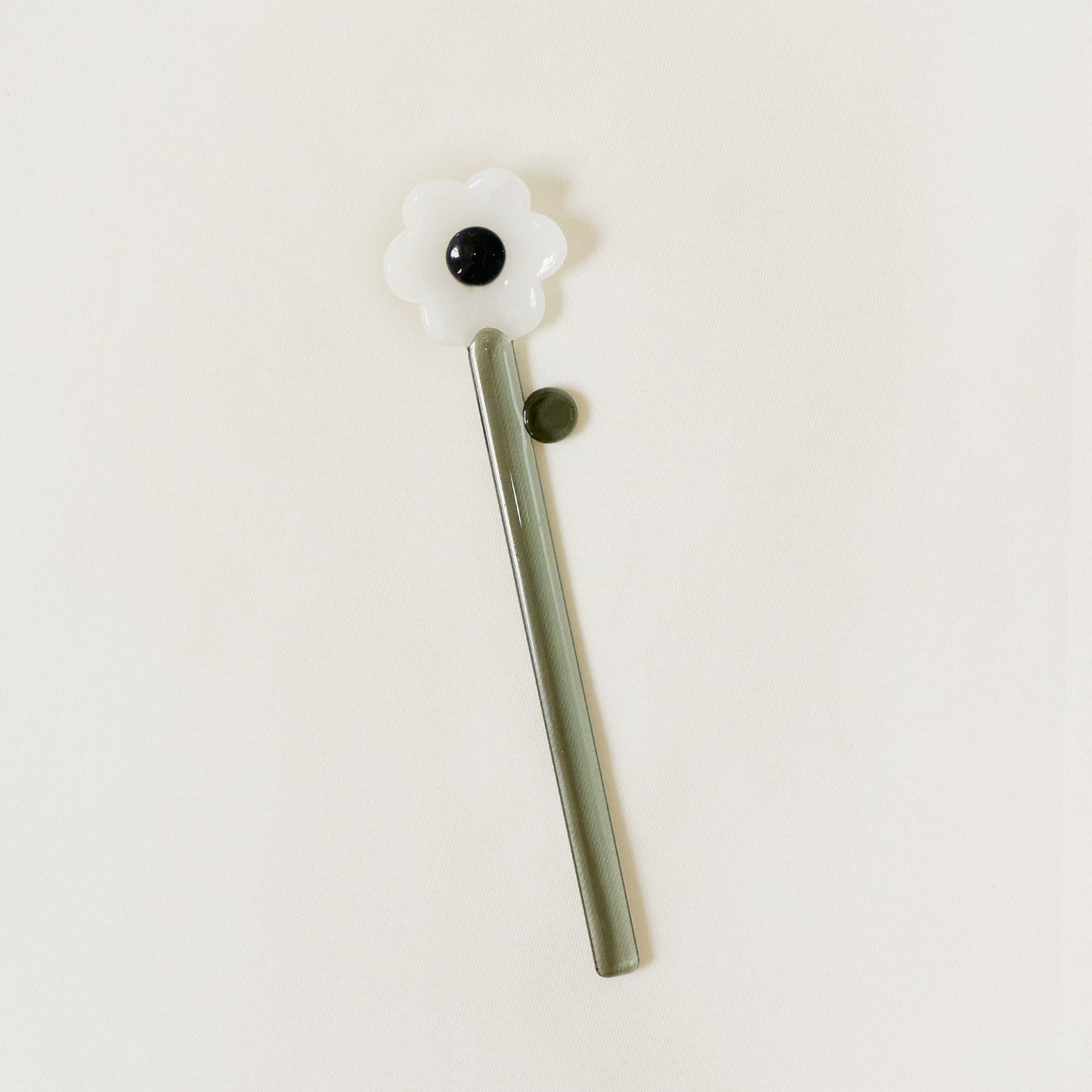 Handmade Glass Flower Stirring Spoon - Borosilicate Heat-Resistant Drink & Dessert Spoon (2 Sizes)