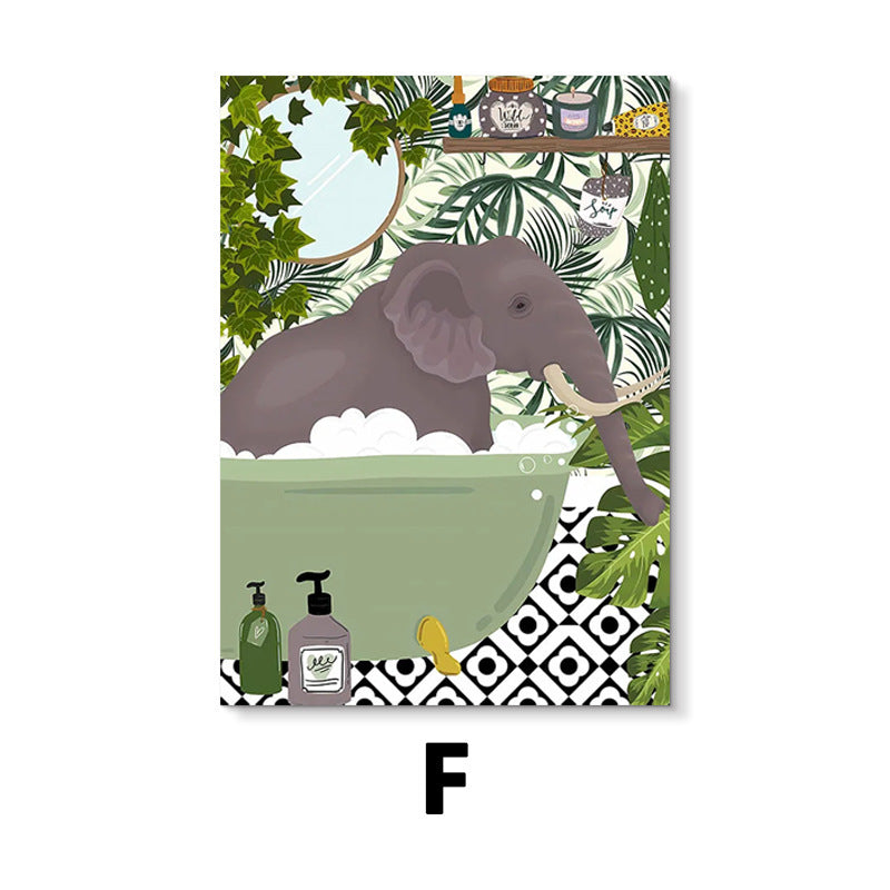 Nordic Style Floral & Animal Canvas Wall Art - Modern Hanging Prints