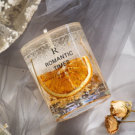 Flower Jelly Wax Candle - Aromatherapy Essential Oil with Real Floral Design