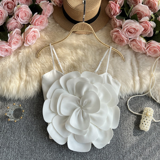 3D Floral Camisole Top - Bold Statement Flower Tank For Women