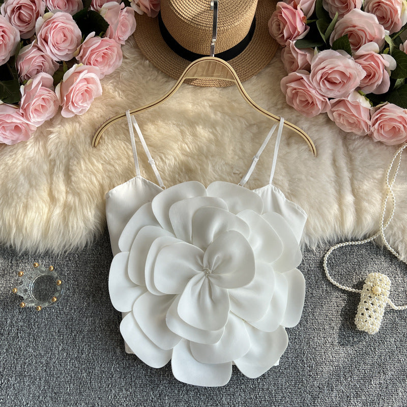 3D Floral Camisole Top - Bold Statement Flower Tank For Women