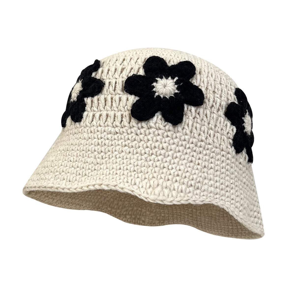 Handmade Crochet Flower Bucket Hat - Retro Boho Style