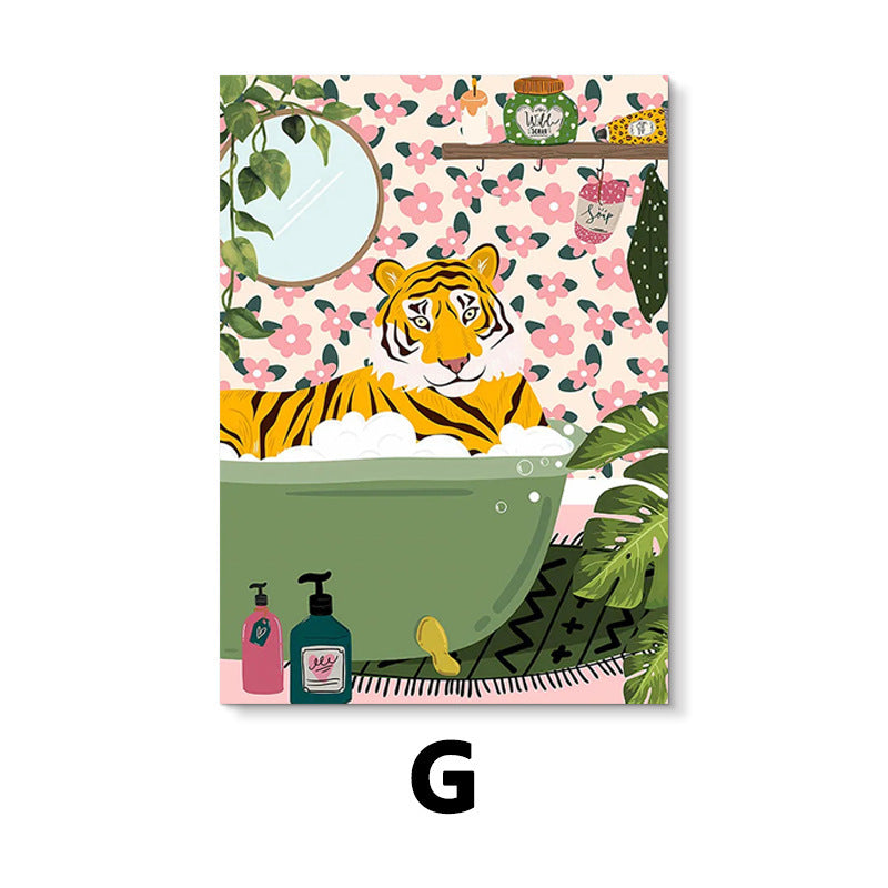 Nordic Style Floral & Animal Canvas Wall Art - Modern Hanging Prints