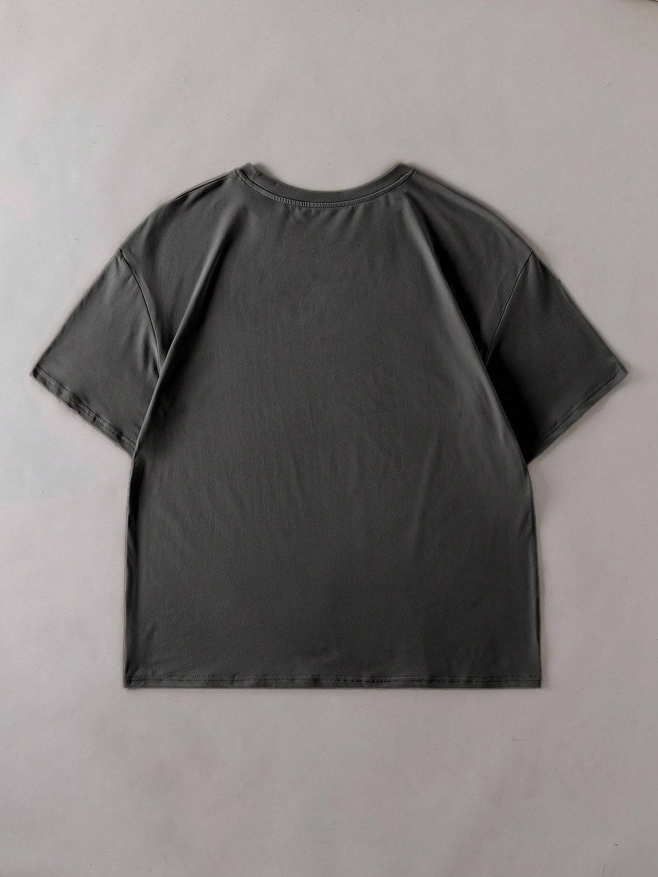 Spooky Squad Oversized Halloween Graphic Tee - Unisex Round Neck