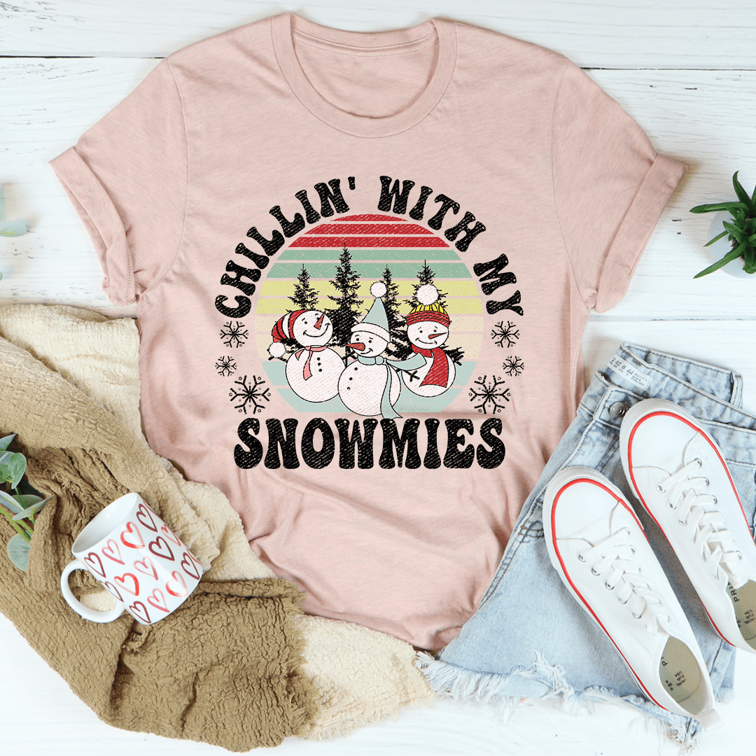 Chillin' With My Snowmies T-Shirt-2