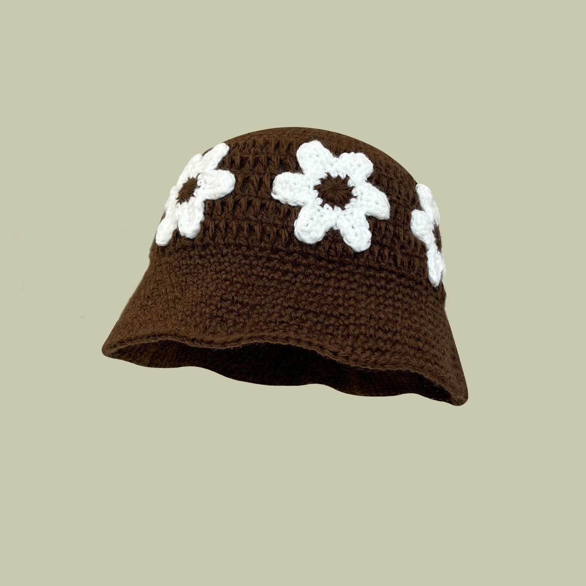 Handmade Crochet Flower Bucket Hat - Retro Boho Style
