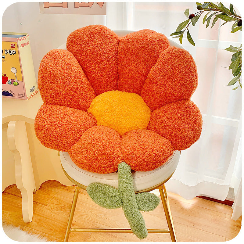 Plush Flower-Shaped Cushion - Cute & Cozy Floor or Chair Pillow