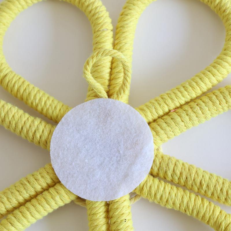 Boho Flower Wall Hanging - Wooden Rope Daisy Decoration