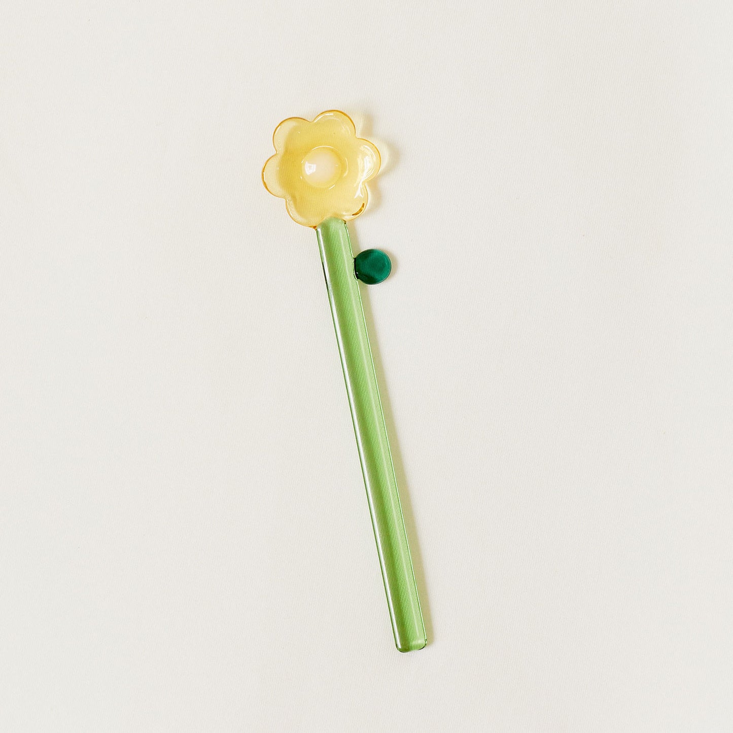 Handmade Glass Flower Stirring Spoon - Borosilicate Heat-Resistant Drink & Dessert Spoon (2 Sizes)