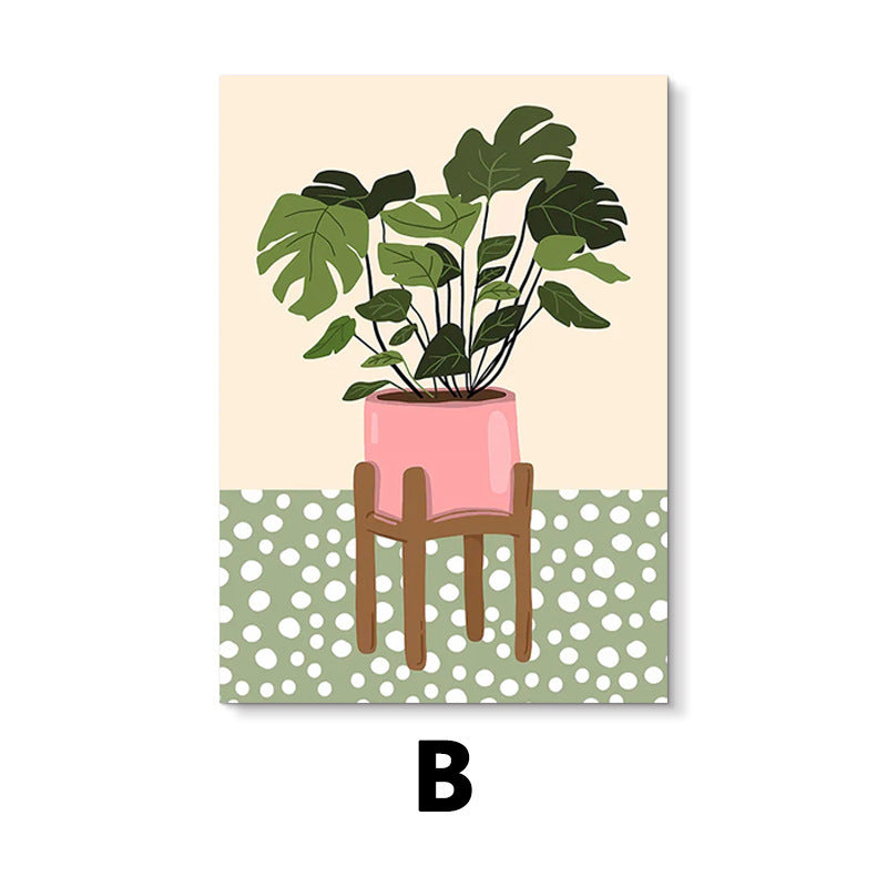 Nordic Style Floral & Animal Canvas Wall Art - Modern Hanging Prints